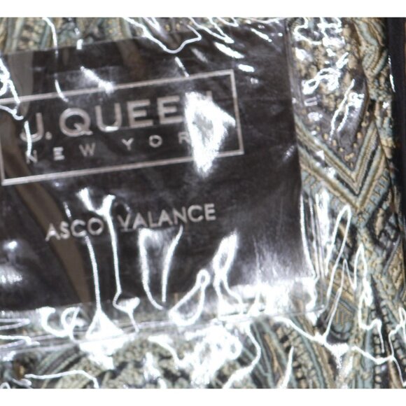 NWT J. Queen New York Rod Pocket Valance Glacier Blue Multi Window Ascot Valance - Picture 6 of 7